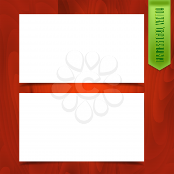 Set of blank paper banners on background of wood.