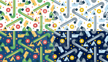  Retro  vector seamless patterns tiling. Endless texture can be used for wallpaper, pattern fills, web page background,surface textures. 