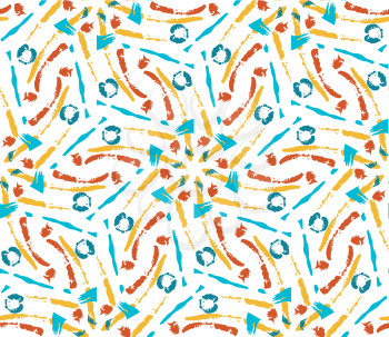 Hand drawn painted seamless pattern. Vector illustration for tribal design. Ethnic motif. Stripe line. For invitation, web, textile, wallpaper, wrapping paper.