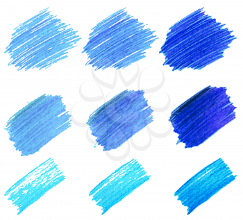 Bright colorful colors vector marker stains