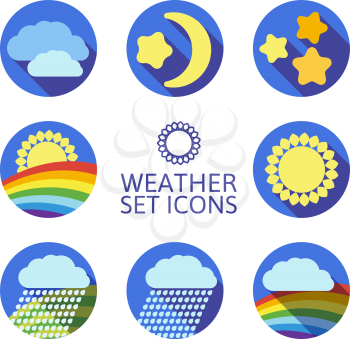 Set of icons for for weather, nature and lifestyle