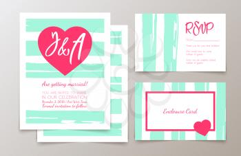  Cute fashionable cards and invitations. Trendy abstract backgrounds.  Wedding day, anniversary, birthday, Valentins day, party invitations, invite or save the date. 
