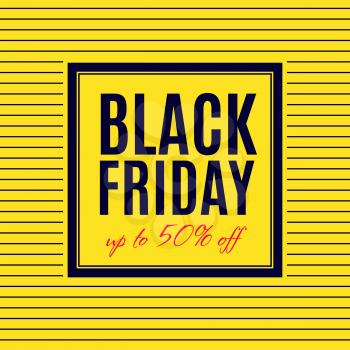 Black Friday Sale Poster Banner. Typography vector template Retro style. Vintage design .