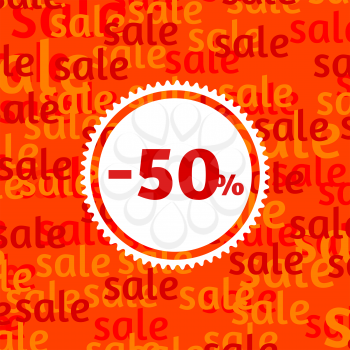 Sale poster with percent discount
