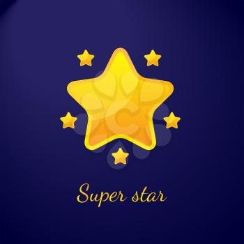 shiny golden star icon , eps 10