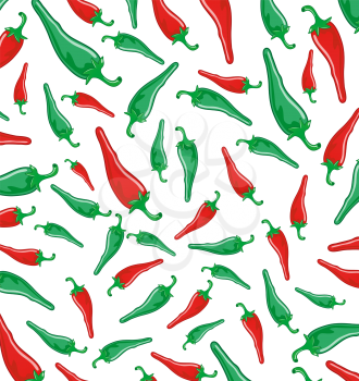 chili pepper pattern background. vetcor illustration
