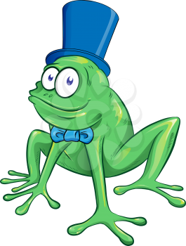  cute cartoon party frog mascot character