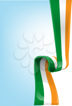 ireland ribbon flag on background