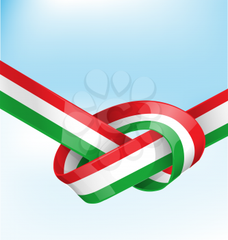 italian ribbon  flag on background 