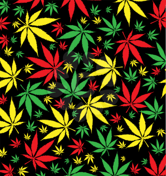  jamaican marijuana  pattern background