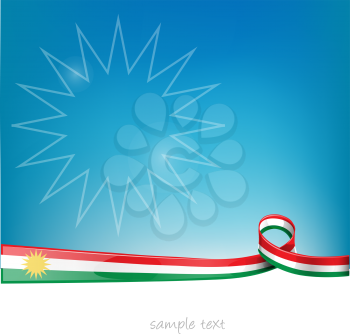 Kurdistan flag on background