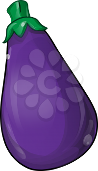 eggplant cartoon isolated on white background