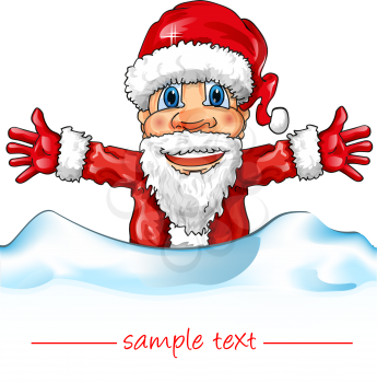santa claus with snow background