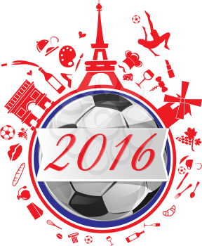 france background with flag and soccer ball