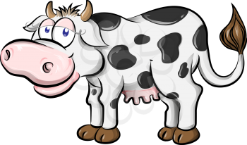 Vector illustration of Cartoon Cow 