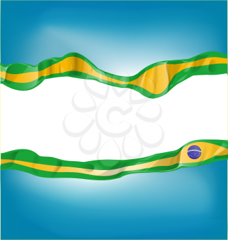 background with brazil flag on white background