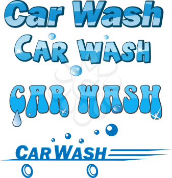 car wash symbol set
isolated on white