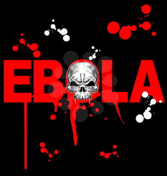 ebola virus design on black background