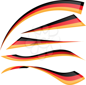 
 germany flag set on white background