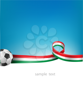 italian and mexican flag set with soccer ball 