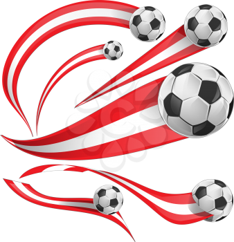 peru flag  with soccer ball