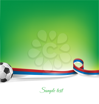 russian  background with soccer ball