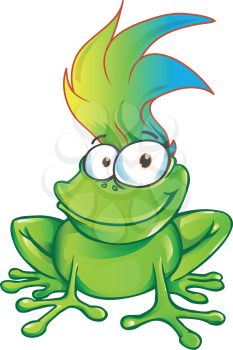 fun  frog  cartoon character mascot
