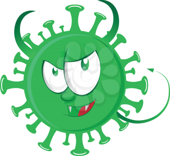 stop evil coronavirus character cartoon