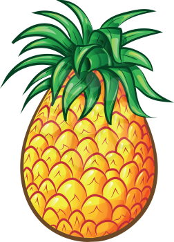 Pineapple character cartoon illustration