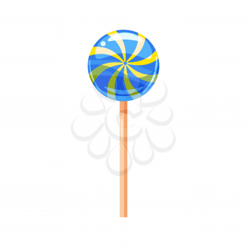 Lollipop, candy on a stick, sweet color round
