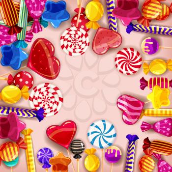 Candy background set of different colors of candy, candy, sweets, candy, jelly beans