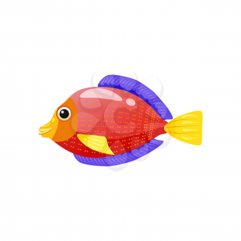 Tropical exotic red Discus fish, bright colorful coloring