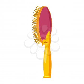 Princess Hairbrush, Beauty Attribute, Cartoon Style Vector