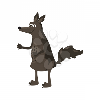 Cute Wolf, forest animal, suitable for books, websites, applications trend style graphics