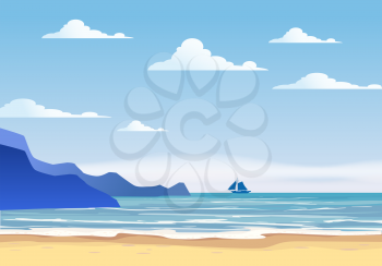 Summer sunny tropical backgrounds seascape with seaside