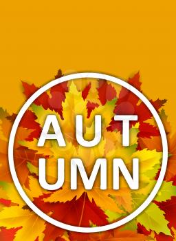 Autumn Sale Background Template, with falling bunch of leaves, shopping sale or seasonal poster