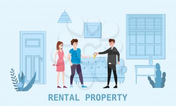 Real estate concept. Sale or rent new home service
