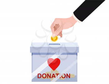 Donate Money and Charity Concept