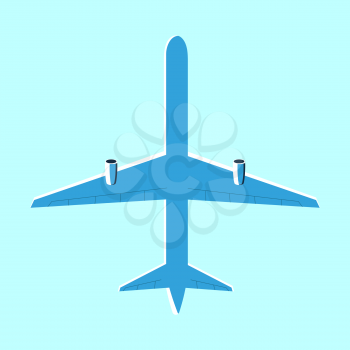 Jet airplane bottom view. Passenger aircraft