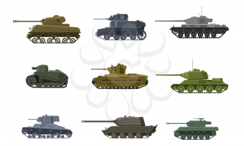 Set Tank American German Britain Soviet French World War 2