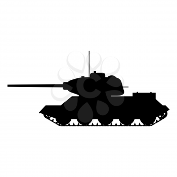 Silhouette tank Soviet World War 2 T34 medium tank icon