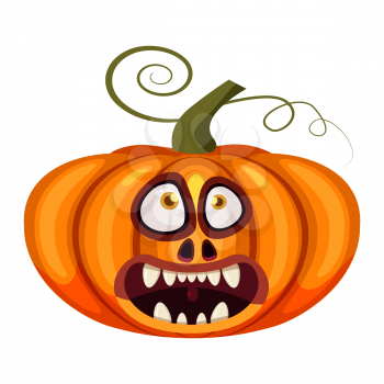 Pumpkin Halloween funny face open mouth creepy and scary funny jaws teeths creatures expression monster character