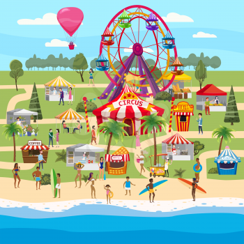 Amusement park outdoor coast sea ocean festival Curcus tent Ferris Wheel Tents Canopy