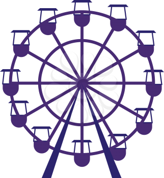 Purple carousel vector illustration on white background.