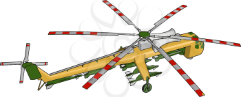 The helipad is a landing area or platform for helicopters or powered lift aircraft Helicopter use in war is phenomenal vector color drawing or illustration