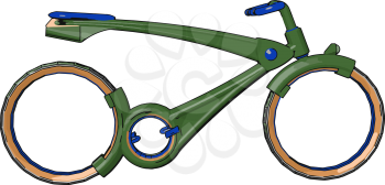 The main parts of a bicycle are wheels frame seat handlebars The bicycle weight is the key to its speed Its wheel is made up of rim spokes tube tire and hub vector color drawing or illustration