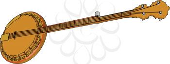 The tanpura has a hollow body it plays an important role in a concert of classical music by providing the base note and aesthetic ambience vector color drawing or illustration