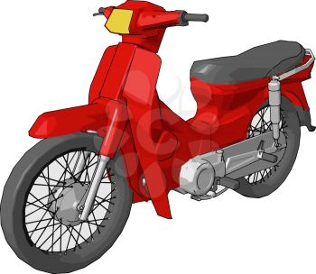 Scooter or motorcycle driver should always wear helmet while riding for protection from fetal injuries vector color drawing or illustration