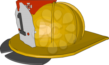 Safety helmets are mainly used in mining power construction industrial working They protect the user heads against impact from falling object vector color drawing or illustration