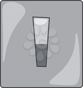 A gray light switch vector color drawing or illustration